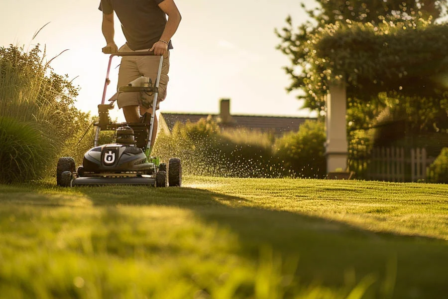 self propelled electric lawnmower